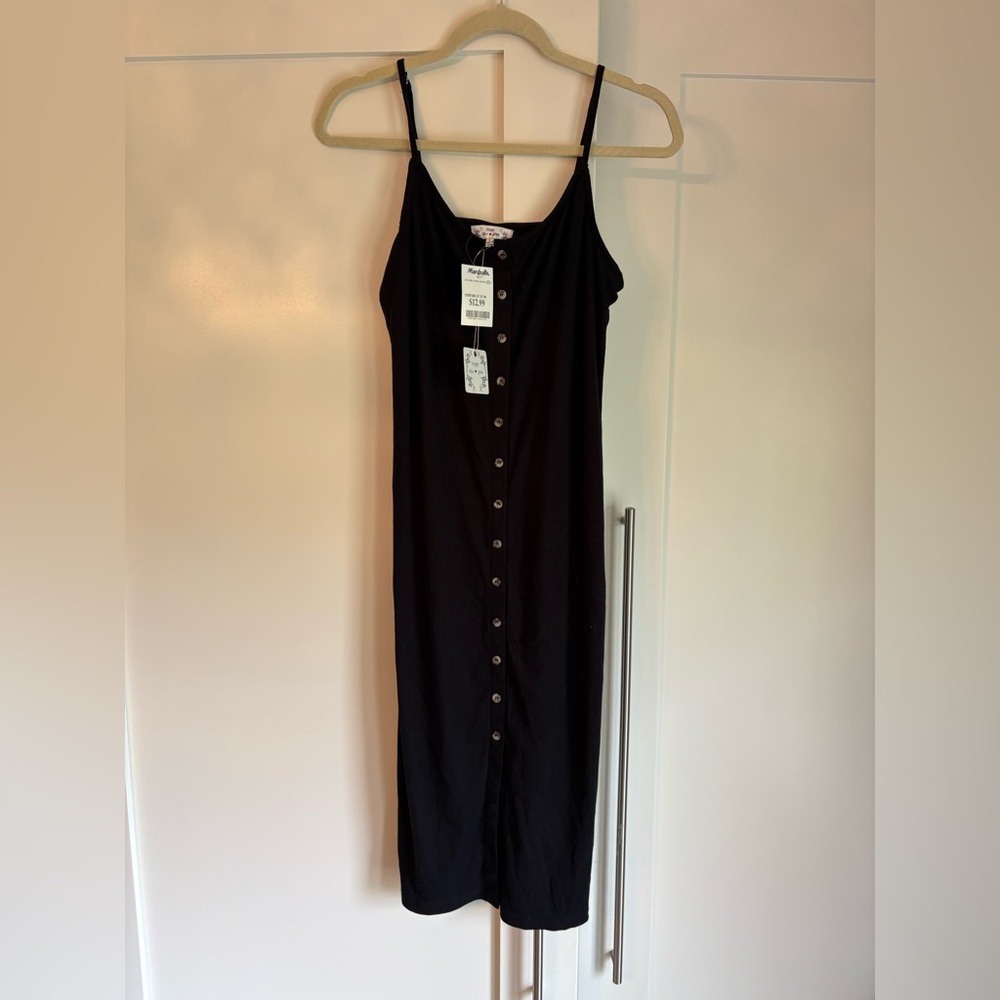 Poof! Black Sleeveless Maxi Sundress